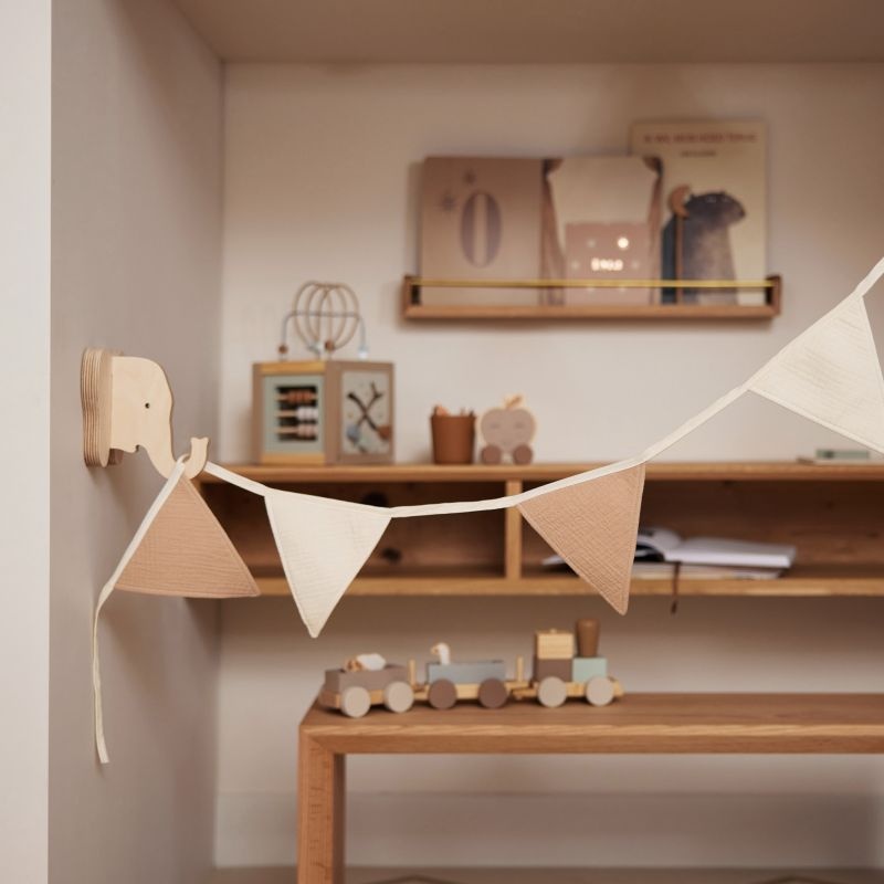 Muurdecoratie Jollein vlagjes Biscuit / ivory-2