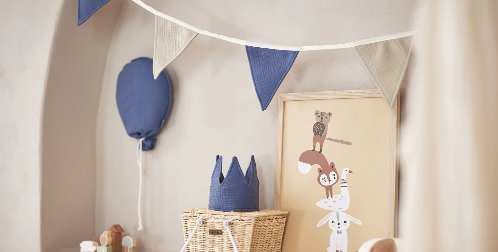 Muurdecoratie Jollein ballon Blue jeans-2