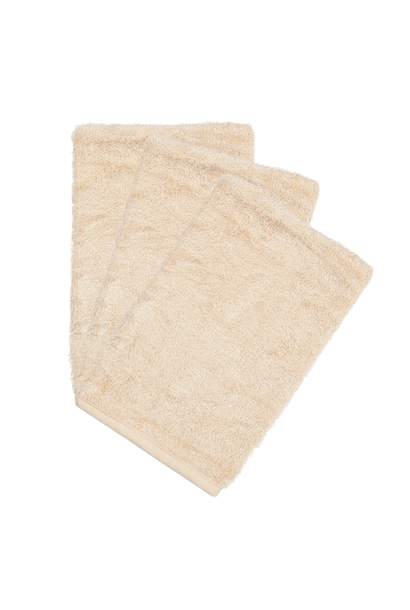 Washcloths per 3 Frosted almond