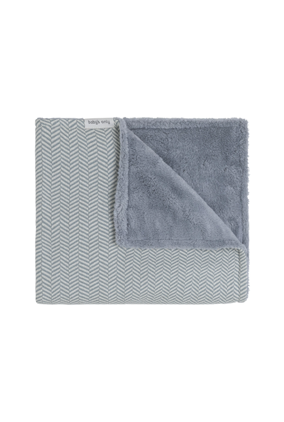 Couverture teddy Dawn nordic blue/ecru