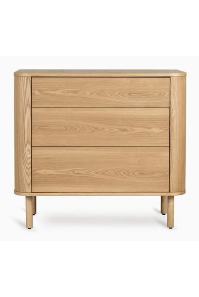 Chest of drawers with 3 drawers Quax Yume - Natural ash