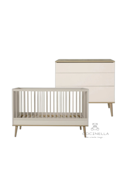 Lit 70x140cm + Commode Flow clay