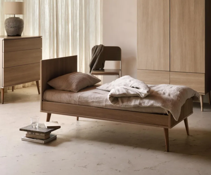 Bed 70x140cm + Commode Quax Flow Honey ash-5