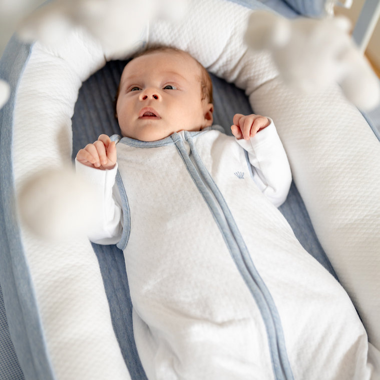Slaapzak 0-3M First wit & azzuro-2