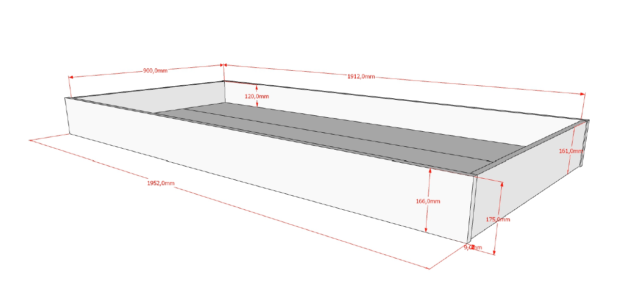 Bed drawer 90x190cm Vipack Forrest Collection-4