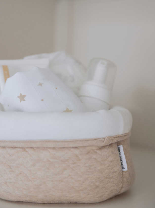 Open toiletmand Poetree Chevron Light Camel-2