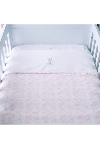 Daunendeckenbezug mit Kissenbezug Pink Garden Party