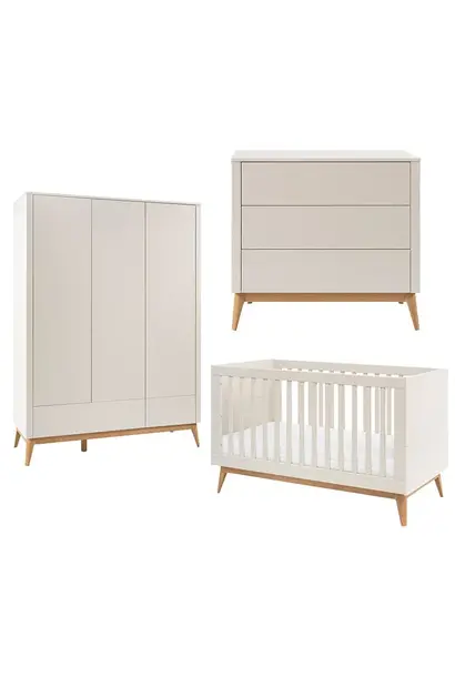 Lit bébé + Commode + Armoire 3 portes