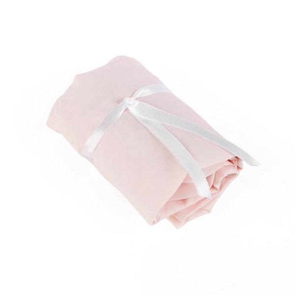 Fitted sheet wicker travel cot Cotton pink Theophile & Patachou-1