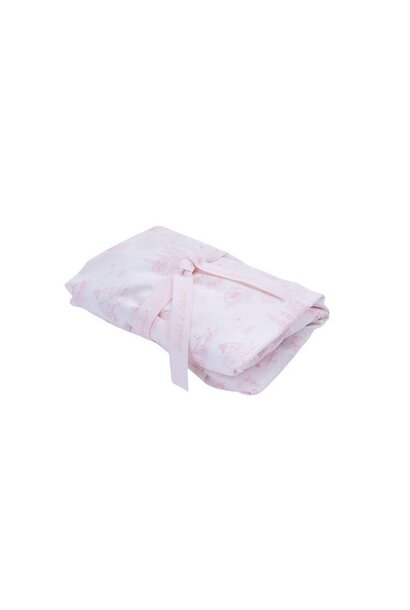 Fitted sheet wicker travel cot Pink Garden Party