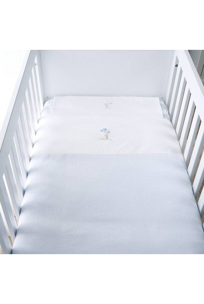 Donsovertrek bed met sloop Blue Garden Party