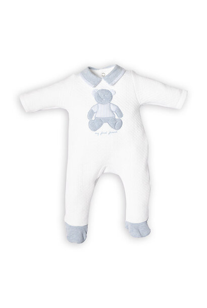 Pyjama First 0M  white/azzuro