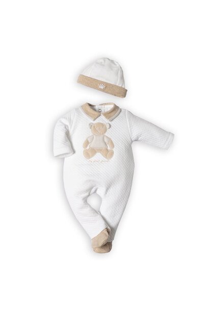 Pyjama First 3M  wit/beige