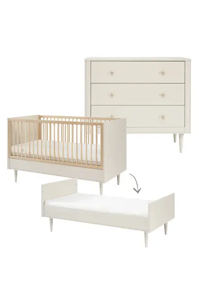 Babykamer Bed 70x140cm + Commode Petite Champagne