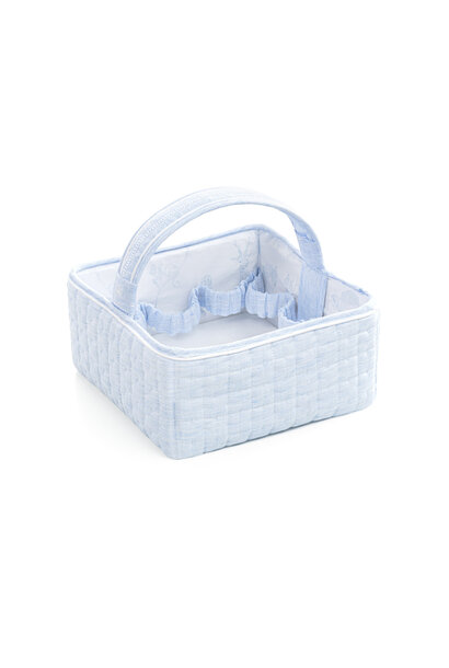 Offener Toilettenkorb Linen blue