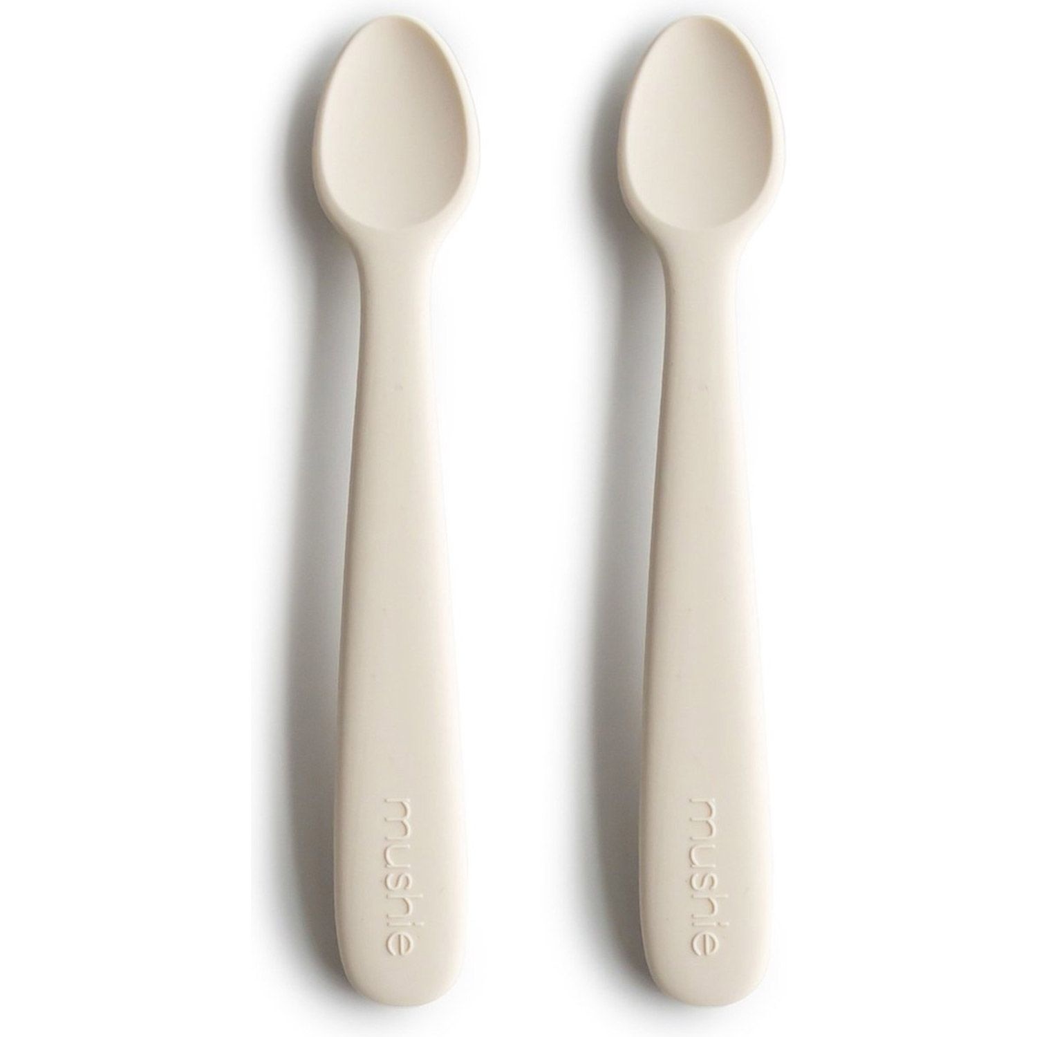 2 lepels Mushie ivory.-1