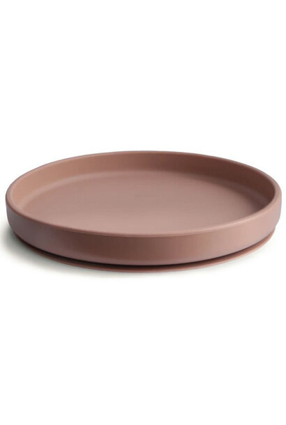 Plat bord met zuignap Mushie  kleur Cloudy