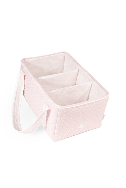 Draagbare verzorgingsmand Linen  roze