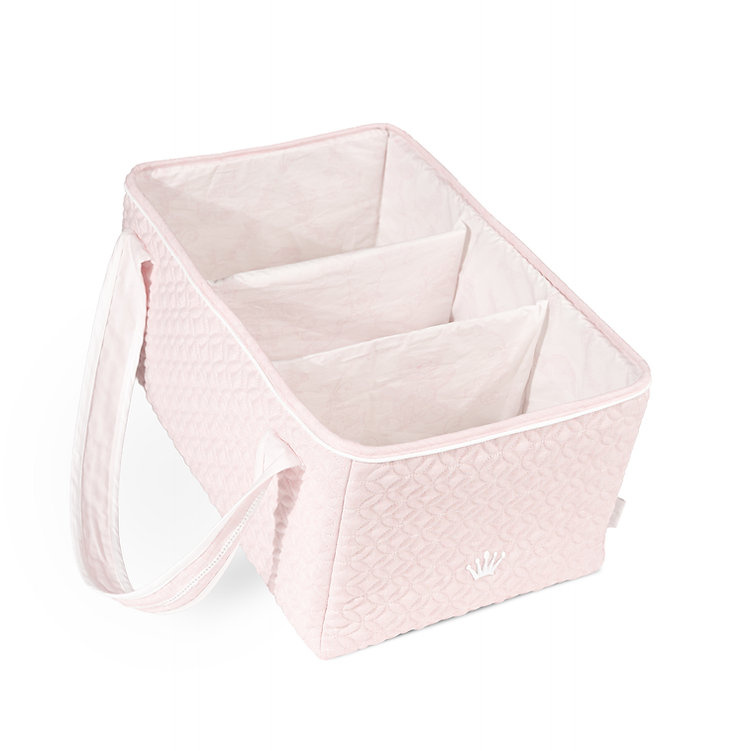Draagbare verzorgingsmand First Linen roze-1