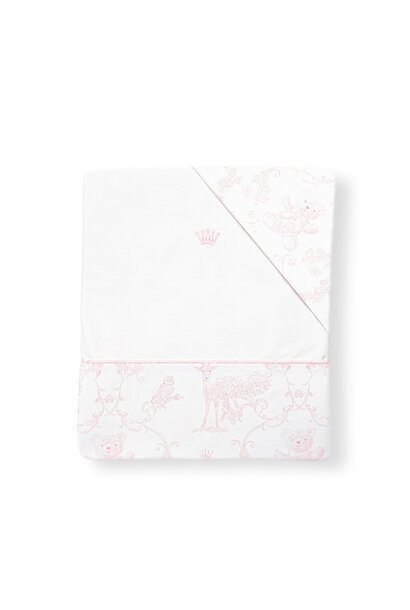 Donsovertrek bed met sloop Linen pink