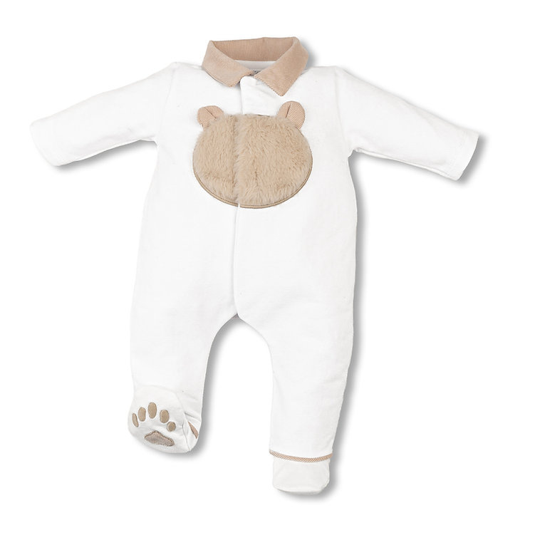 Pyjama First 6M - Wit-Beige-1