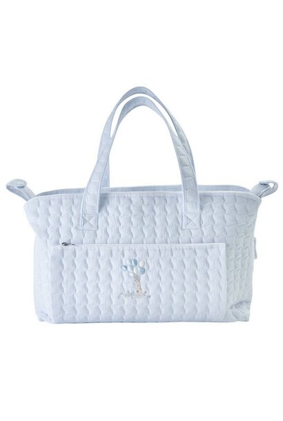Pram holdall + changing mat   Blue Garden Party