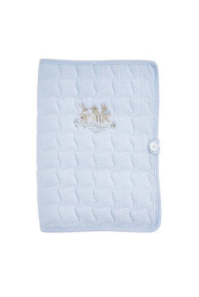 Birth book cover Blue Garden Party