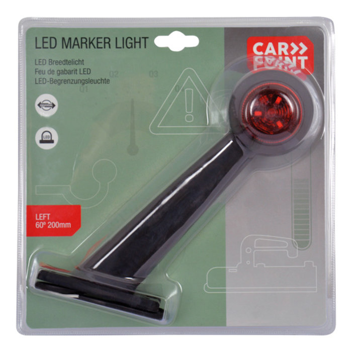 Carpoint LED Breedtelicht Links 60° Rood/Wit 200mm