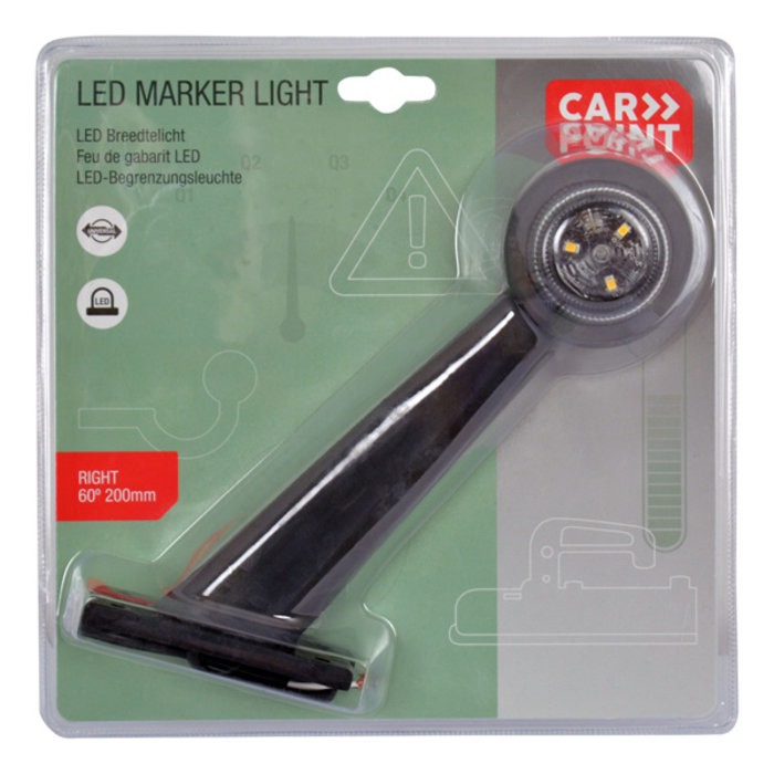 Carpoint LED Breedtelicht Rechts 60° Rood/Wit 200mm
