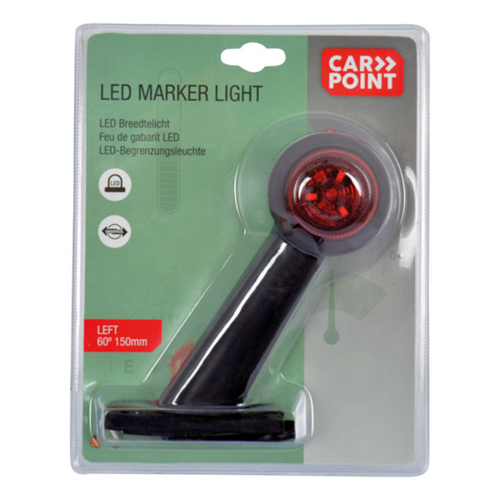 Carpoint LED Breedtelicht Links 60° Rood/Wit 150mm