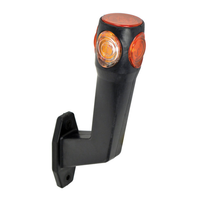 Carpoint 12V-5W Breedte- Markeringslicht Links 90° Rood/Wit/Oranje 100mm