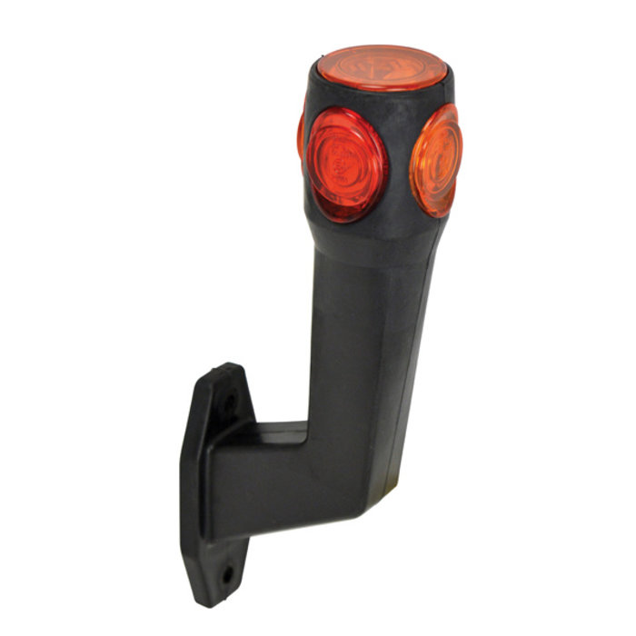 Carpoint 12V-5W Breedte- Markeringslicht Rechts 90° Rood/Wit/Oranje 100mm