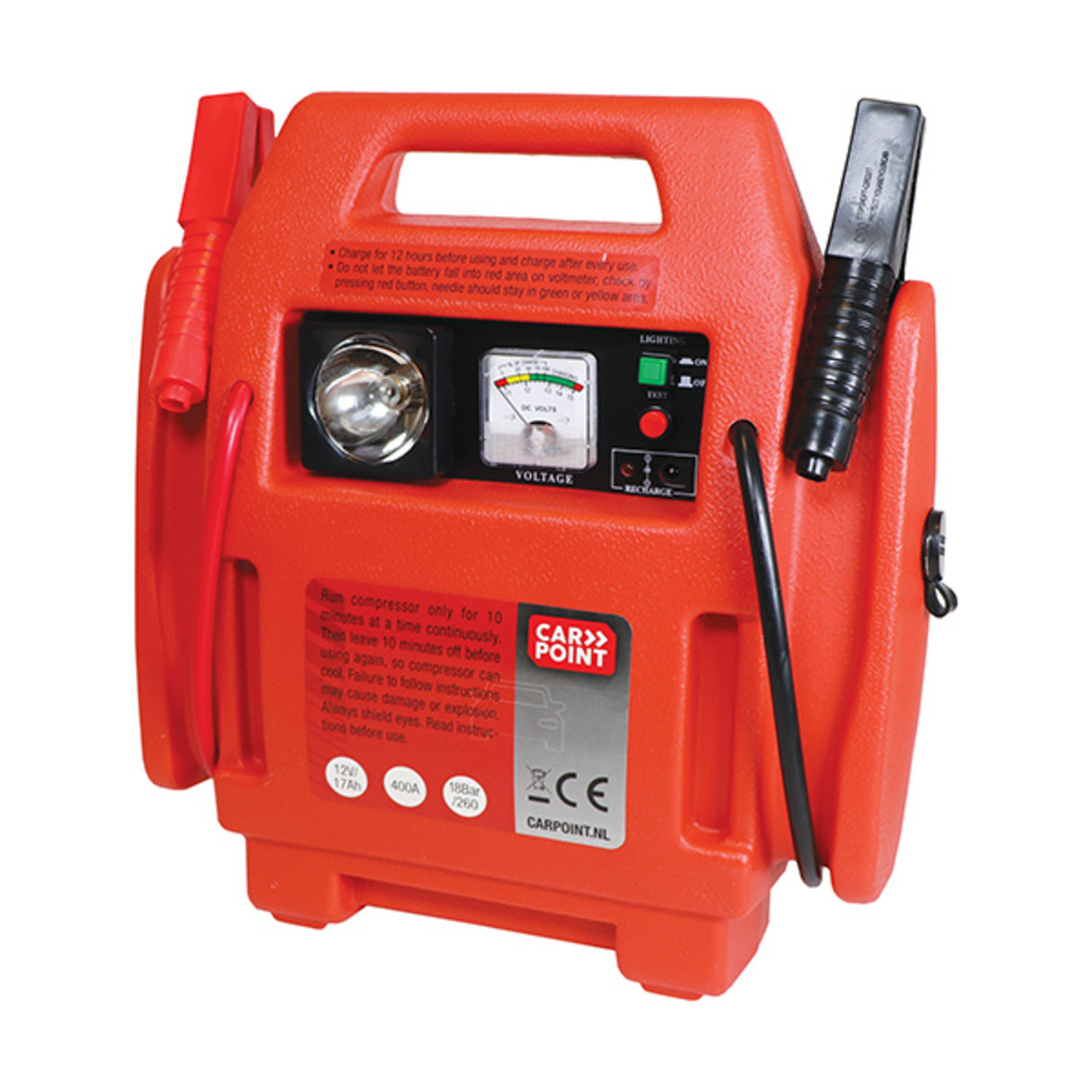 Carpoint Jumpstarter 12V/17AH 400AH en Compressor 