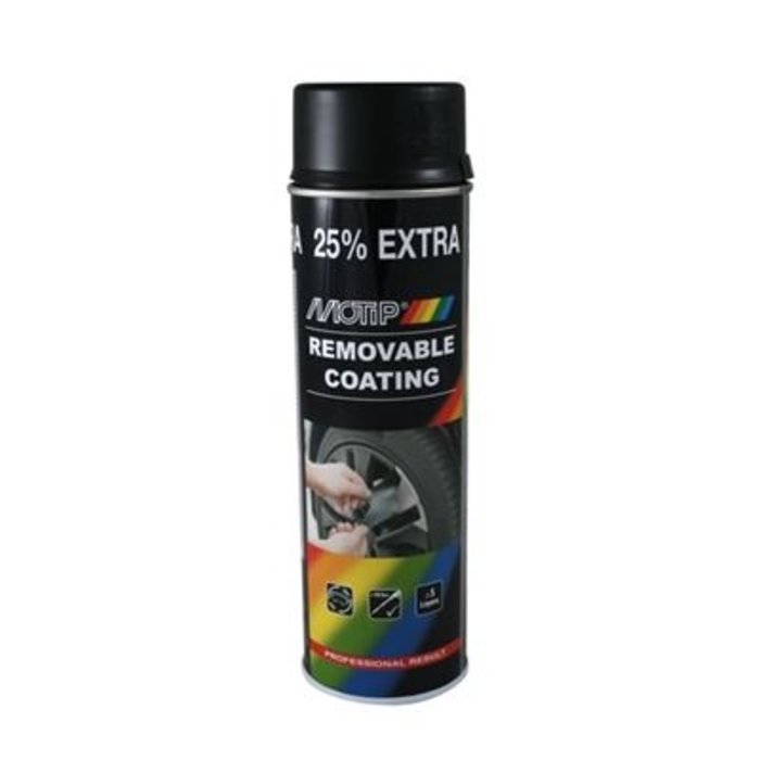 Motip Spuitbus verwijderbare lak zwart mat 500ml 04301