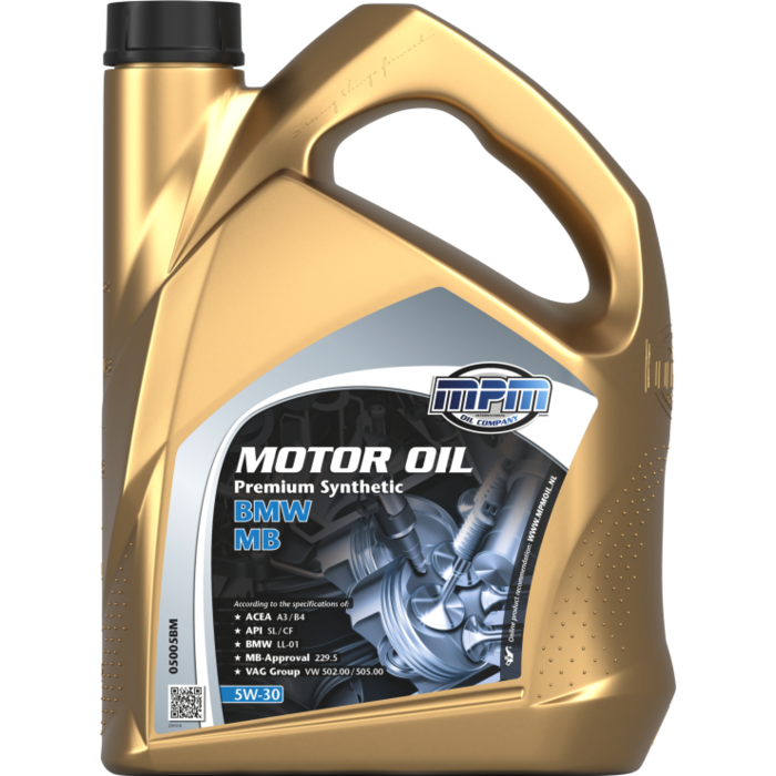 MPM MOTOR OLIE 5W30 PREMIUM SYNT0HETIC BMW / MB 5 LITER 05000BM