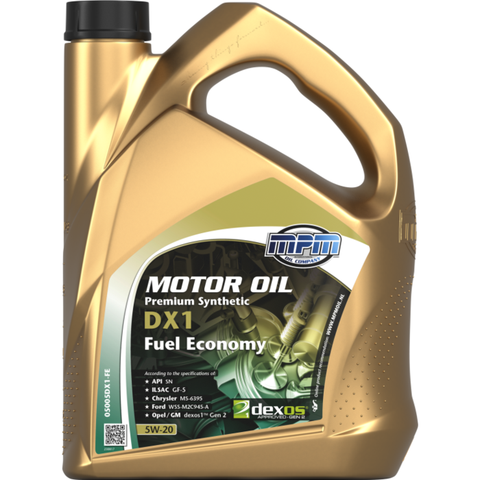 MPM MOTOROLIE 5W-20 PREMIUM SYNTHETIC DX1 FUEL ECONOMY 5 LITER 05005DX1-FE