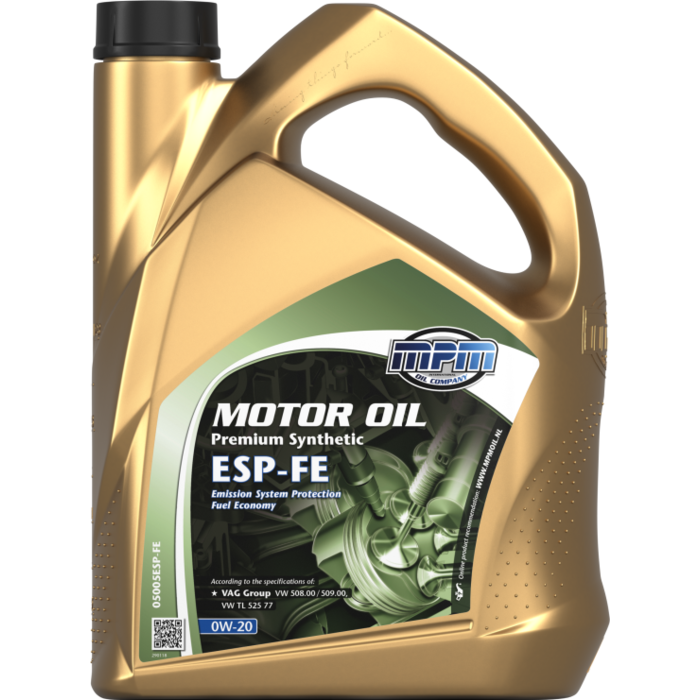 MPM 0W20 Motorolie Premium Synthetisch ESP-FE | 5 Liter | 05005ESP-FE