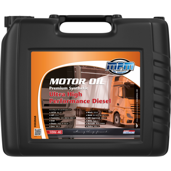 MPM 10W40 Motorolie vol synthetisch diesel | 20 Liter | 05020AB