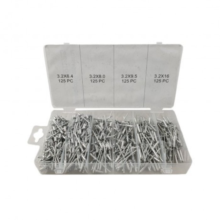 Weber Tools Assortiment Blindklinknagel 500 pcs FD-6046