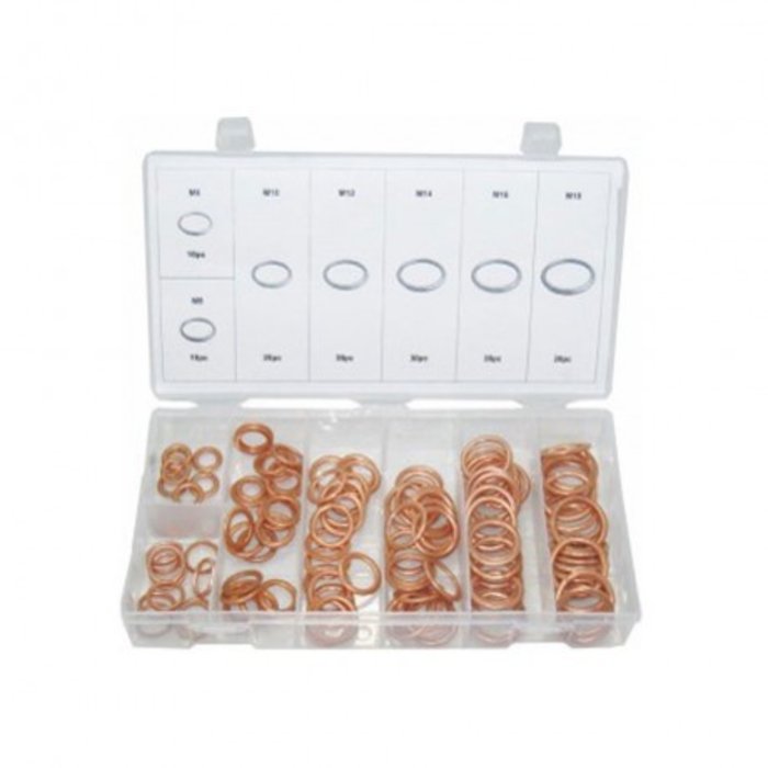 Weber Tools Assortiment gevulde koperen carterplugringen 150-delig FD-2011