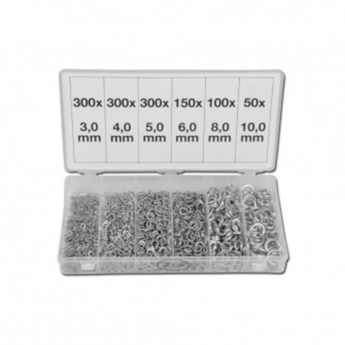 Weber Tools Assortiment Veerringen / sluitringen 1200 pcs fd-1250