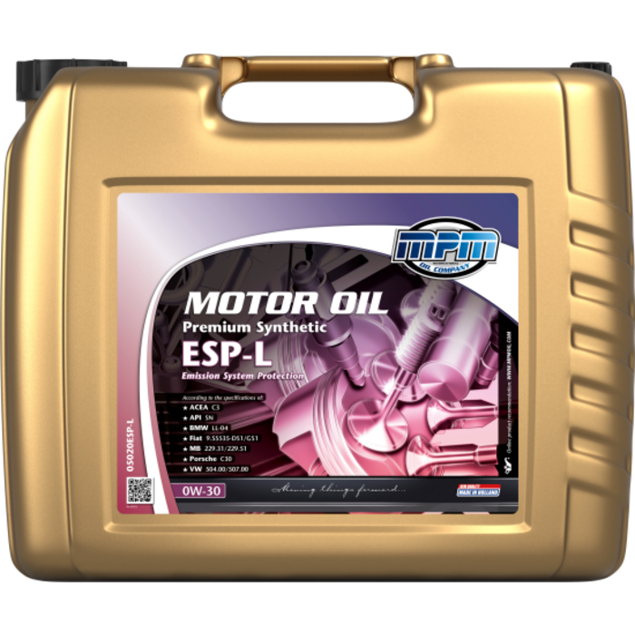 MPM 0W30 Motorolie premium synthetisch VAG  | 20 Liter | 05020ESP-L