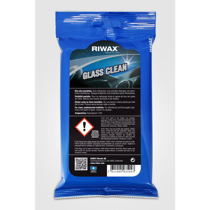 Riwax Glasreiniger schoonmaakdoekjes | 15 stuks | 03504