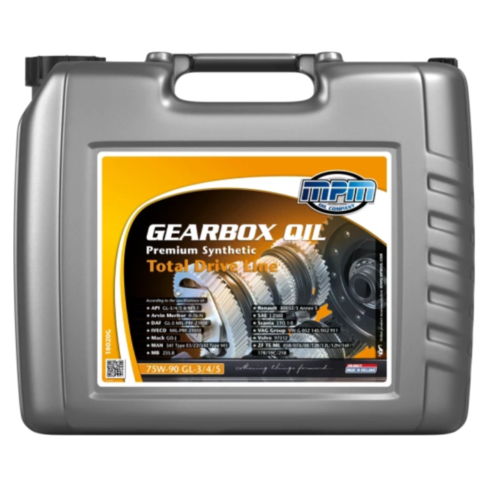 MPM Versnellingsbak Olie 75W90 GL3/4/5 Synthetisch TDL | 20 Liter | 18020G