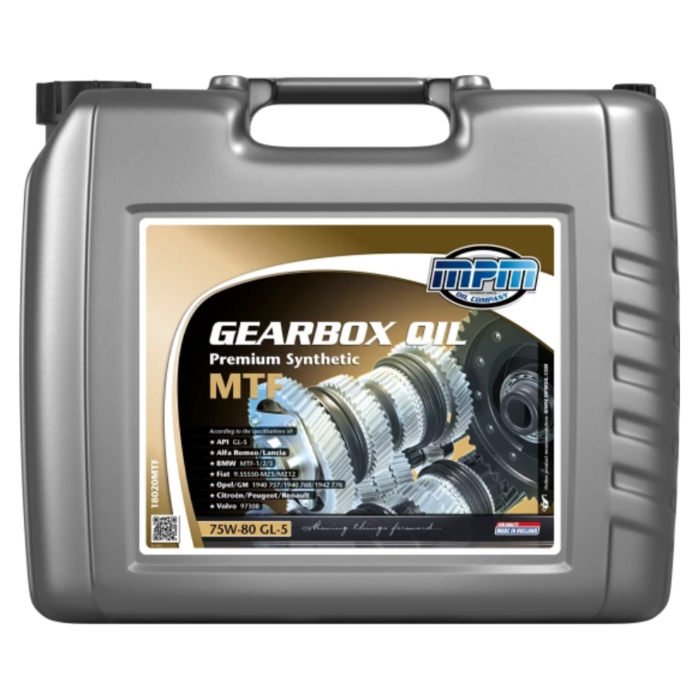 MPM Versnellingsbak Olie 75W80 GL5 Synthetisch MTF | 20 Liter | 18020MTF
