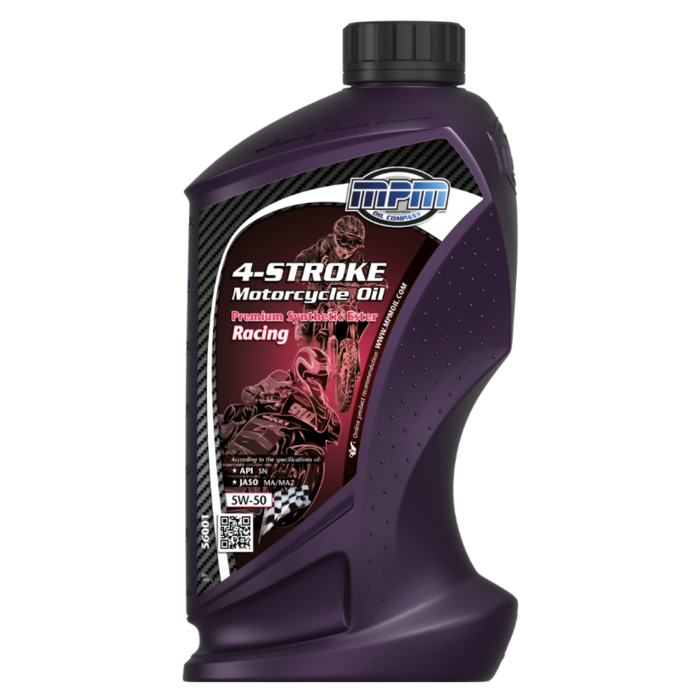 MPM 4-takt Motorfiets Olie 5W50 Synthetisch Ester Racing | 1 Liter | 56001