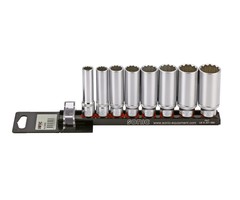 Sonic Doppenset twaalfkant SAE 3/8" | lang | 200802