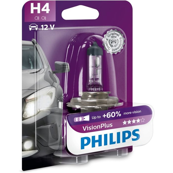 Philips H4 12V 55W VISION+ | 12342 VPB1
