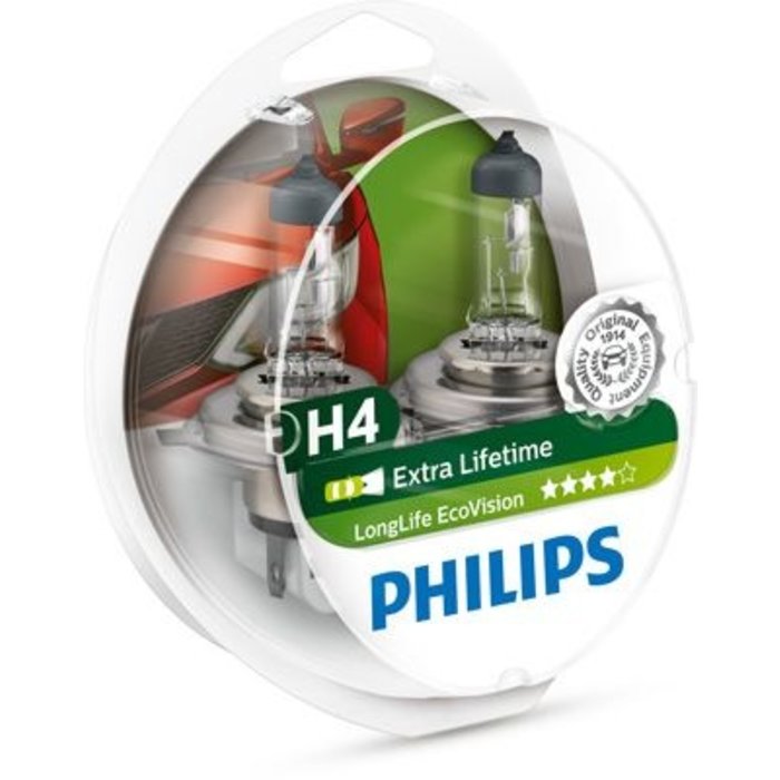 Philips H4 12V 60/55W LONGL. SET | 12342LLECOS2