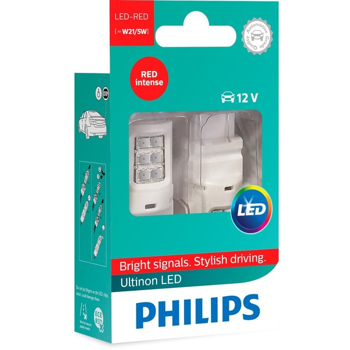 Philips W21/5 LED RED ULR 12V | 11066ULRX2
